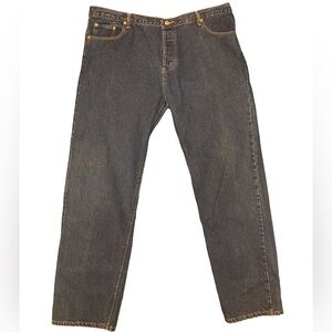 Vtg Mens Levis 501 Blue Denim Jeans Button Fly Made USA 42 x 34 1990s Dark Wash